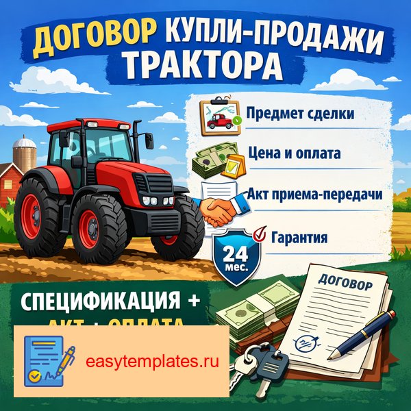 Договор купли-продажи трактора